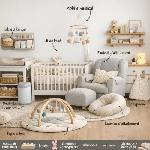 Liste complète des indispensables pour la chambre de bébé