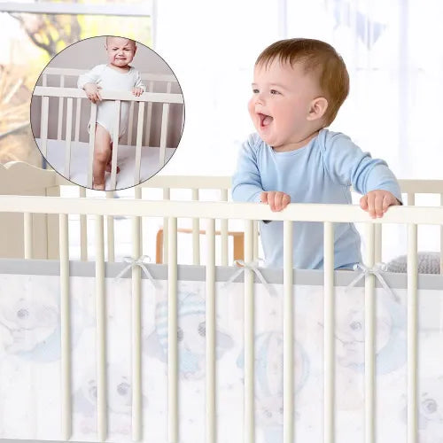 Protection respirante contre les barreaux avec motif étoile gris
