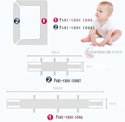 Tour de lit bébé respirant étoile assurant confort et sécurité pendant le sommeil