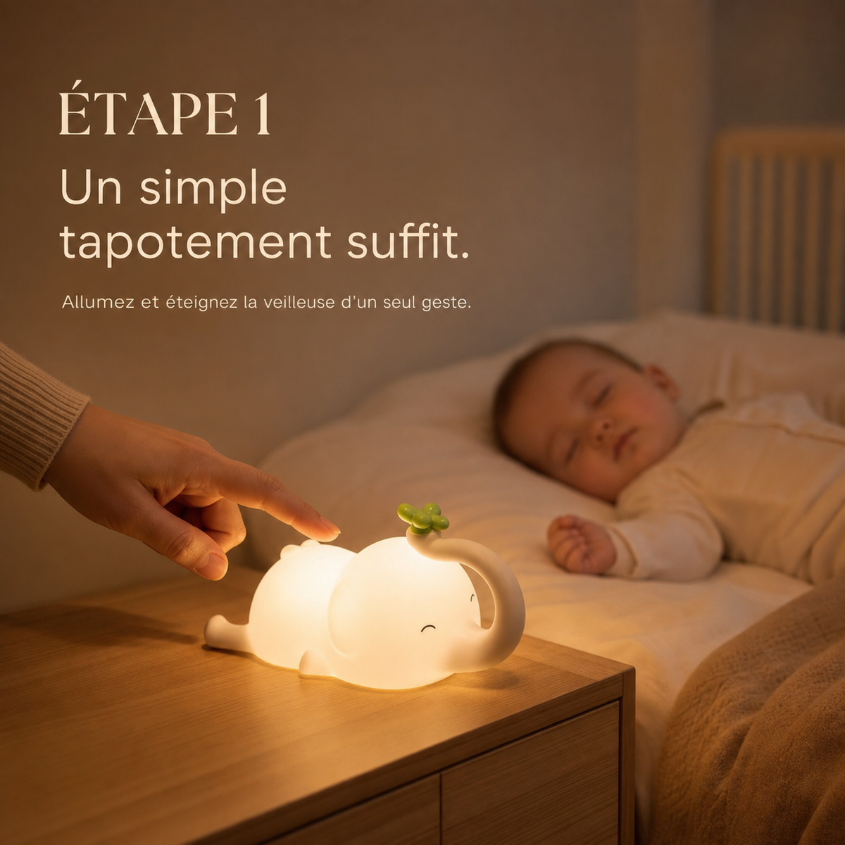 Un simple tapotement suffit.